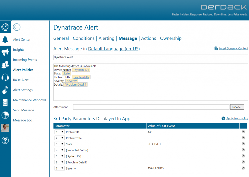 Derdack DynaTrace